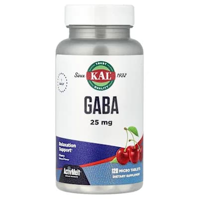 KAL, GABA, Cherry, 25 mg , 120 Micro Tablets