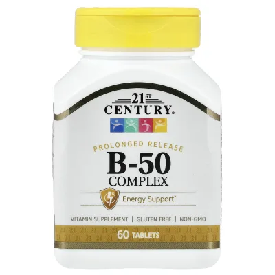 21st Century, B-50 Complex, Prolonged Release, 60 Tablets
