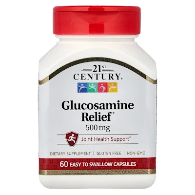 21st Century, Glucosamine Relief, 500 mg, 60 Easy To Swallow Capsules