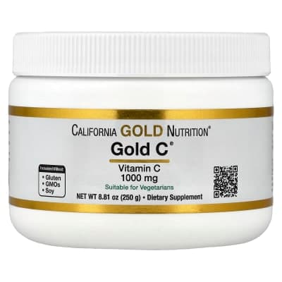 California Gold Nutrition, Gold C® Powder, USP Grade Vitamin C, 1,000 mg, 8.81 oz (250 g)