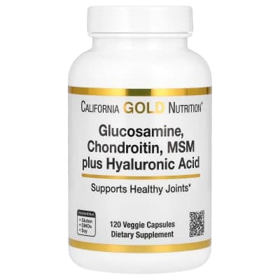 California Gold Nutrition, Glucosamine, Chondroitin, MSM Plus Hyaluronic Acid, 120 Veggie Caps