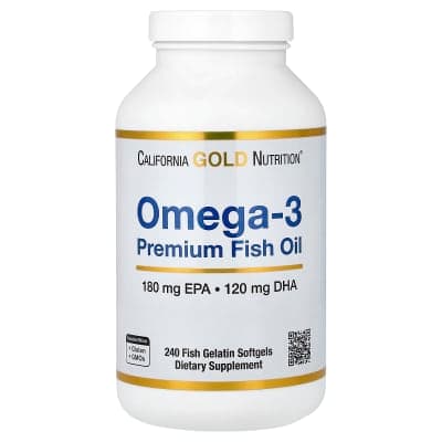 California Gold Nutrition, Omega-3, Premium Fish Oil, 240 Fish Gelatin Softgels