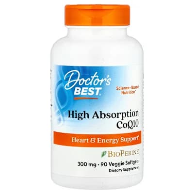 Doctor's Best, High Absorption CoQ10, 300 mg, 90 Veggie Softgels