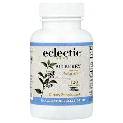 Eclectic Herb, Bilberry, Promotes Healthy Vision, 120 Veg Caps (450 mg per Capsule)