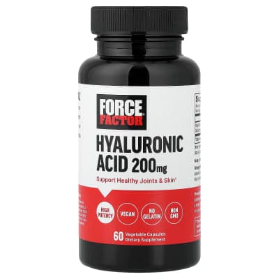 Force Factor, Hyaluronic Acid, 200 mg, 60 Vegetable Capsules