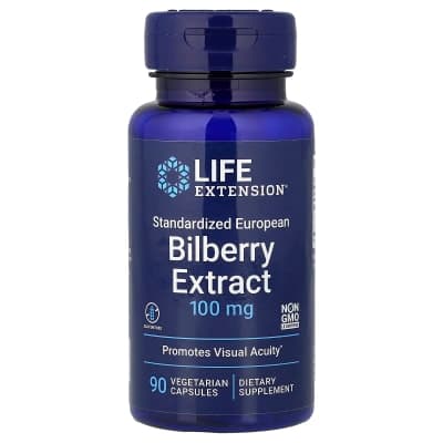 Life Extension, Bilberry Extract, 100 mg, 90 Vegetarian Capsules