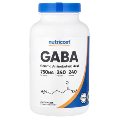 Nutricost, GABA, 750 mg, 240 Capsules