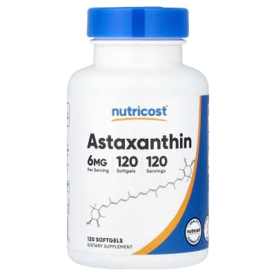 Nutricost, Astaxanthin, 6 mg, 120 Softgels