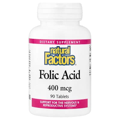 Natural Factors, Folic Acid, 90 Tablets