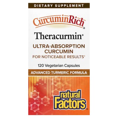 Natural Factors, CurcuminRich®, Theracurmin®, 120 Vegetarian Capsules (30 mg per Capsule)