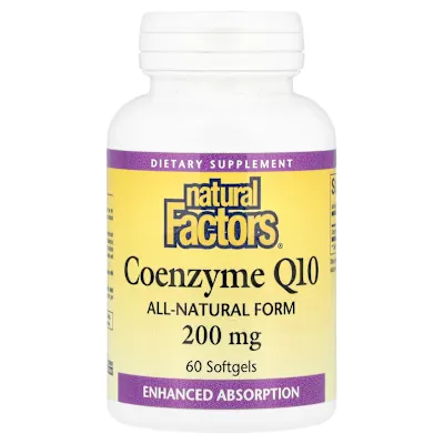 Natural Factors, Coenzyme Q10, 200 mg, 60 Softgels