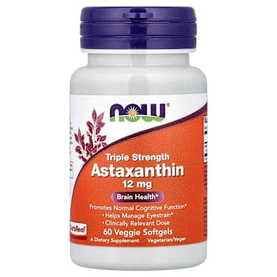 NOW Foods, Astaxanthin, 12 mg, 60 Veggie Softgels