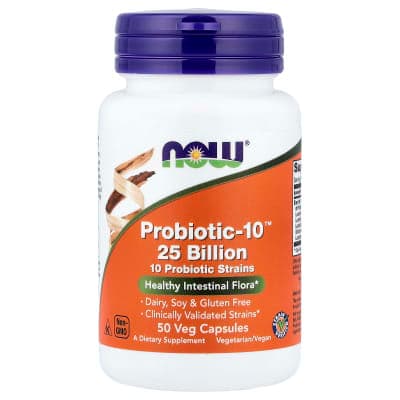NOW Foods, Probiotic-10™ 25 Billion, 50 Veg Capsules