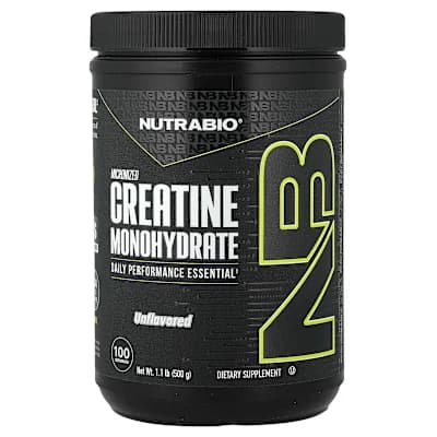 NutraBio, Micronized Creatine Monohydrate, Unflavored, 1.1 lb (500 g)