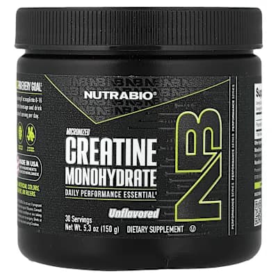 NutraBio, Micronized Creatine Monohydrate, Unflavored, 5.3 oz (150 g)