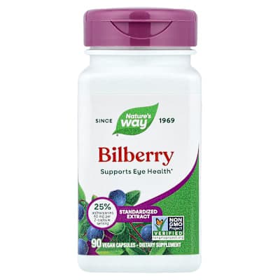 Nature's Way, Bilberry, 90 Vegan Capsules (80 mg per Capsule)