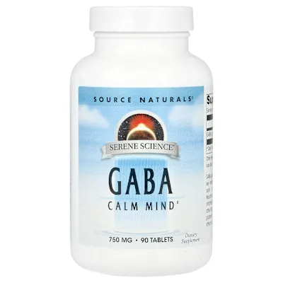 Source Naturals, Serene Science®, GABA, 750 mg, 90 Tablets