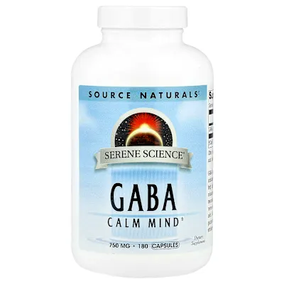 Source Naturals, Serene Science®, GABA, 750 mg, 180 Capsules