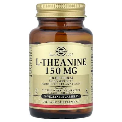 Solgar, L-Theanine, Free Form, 150 mg, 60 Vegetable Capsules