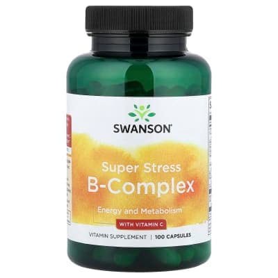 Swanson Vitamins, Super Stress B-Complex With Vitamin C, 100 Capsules